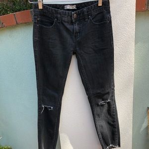 Free People Black Denim Jeans
